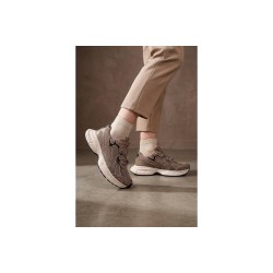 Кросівки жіночі Fashion бежеві з екошкіри та текстилю Кросівки жіночі Fashion бежеві з екошкіри та текстилю